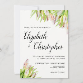 Convites Flores de Tulipas frescas Casamento Verde Rosa Ele