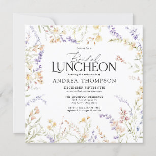 Convites Flores De Verão Elegantes   Bridal Luncheon