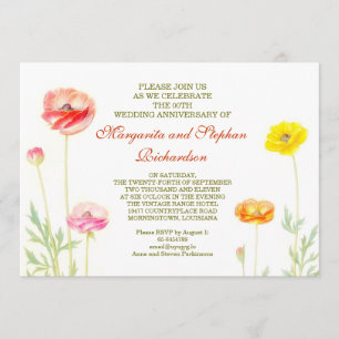 Convites flores de verão jardim casamento aniversário