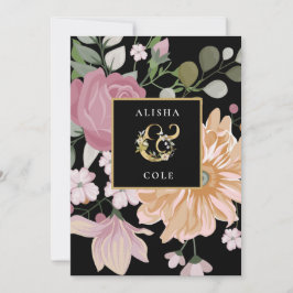 Convites Flores de Verão no Casamento Negro