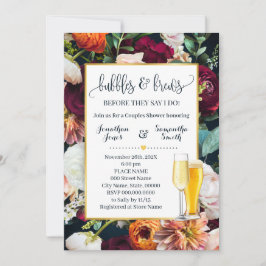 Convites Flores de vinho Bolhas de Marinho e Chá de casamen