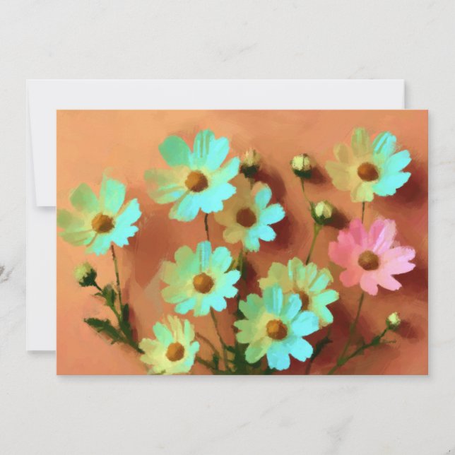 Convites Flores de Zinnia Elegans (Frente)