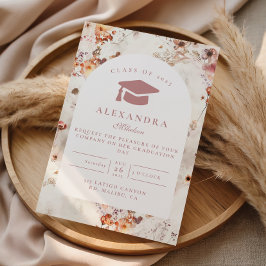 Convites Flores Delicadas da Primavera Graduação