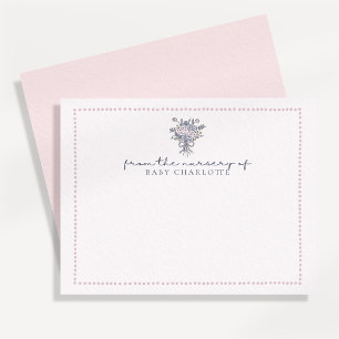 Convites Flores desenhadas à mão, moldura pontilhada do ber