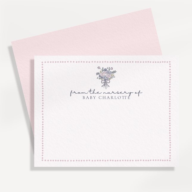 Convites Flores desenhadas à mão, moldura pontilhada do ber (Criador carregado)