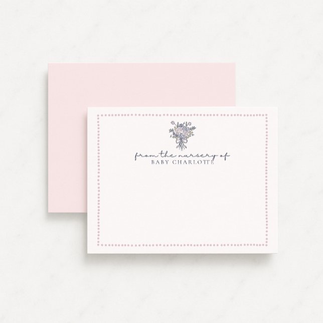 Convites Flores desenhadas à mão, moldura pontilhada do ber (Criador carregado)