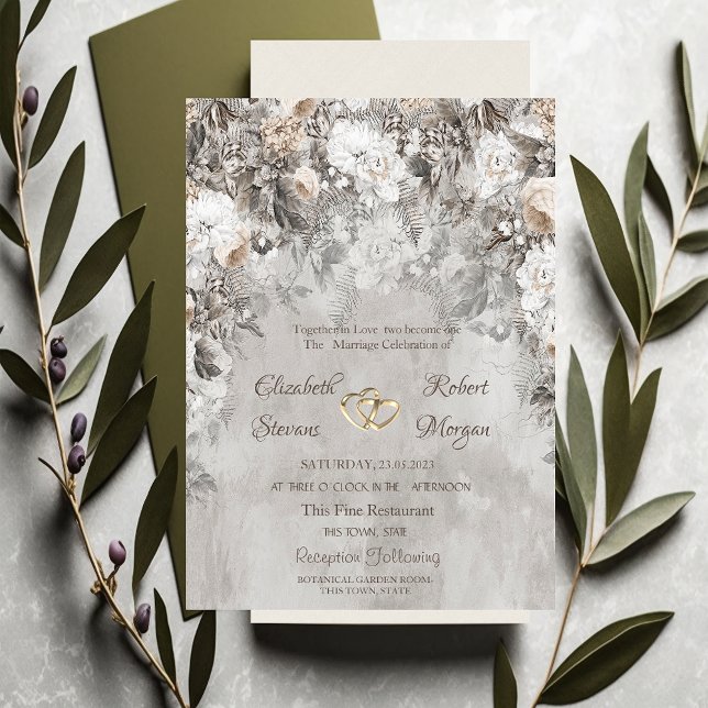 Convites Flores do Bosque Casamento no Inverno Mágico (Criador carregado)