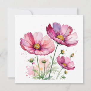 Convites Flores do cosmos púrpura