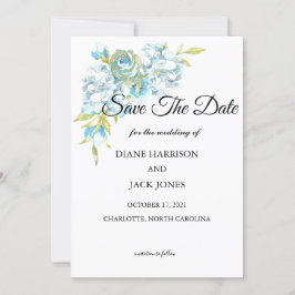 Convites Flores do Jardim Azul Salve a Data