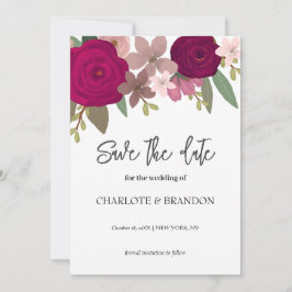 Convites Flores do Jardim da Borra Casam Salvem a Data