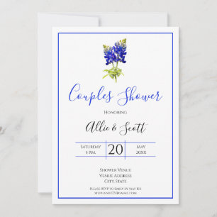 Convites Flores do Texas Bluebonnet, casamento moderno, Cas