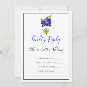 Convites Flores do Texas Bluebonnet, RSVP de Casamento Mode