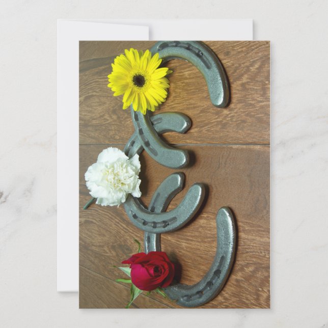 Convites Flores do Triple Crown e partido em ferradura (Frente)