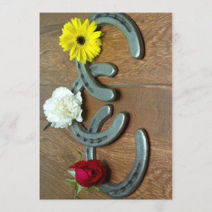 Convites Flores do Triple Crown e partido em ferradura