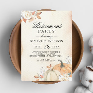 Convites Flores e Bombas Laranja Russas de Outono