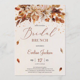 Convites Flores e folhas de Bridal Brunch