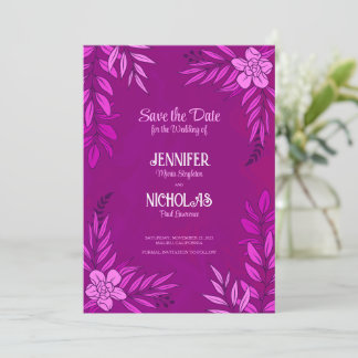 Convites Flores Elegantes E Folhas De Ornamento Para Casame