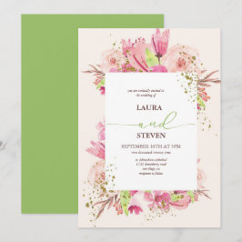 Convites Flores Elegantes e opulentes e Casamento de Flocos