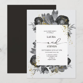 Convites Flores Elegantes e opulentes e Casamento de Flocos