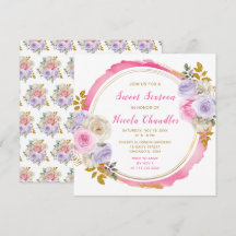 Flores Elegantes Rosa e Roxo Doce Dezesseis