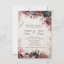 Flores em Aquarela de Outono Casamento Chic