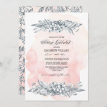 Flores Esboçadas Casamento Cor de Água Pinta-Rosa