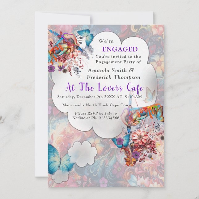 Convites Flores Fantásticas de Pintura expressando a nature (Frente)