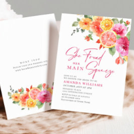 Convites Flores Festivas Brilhantes Citros Florais Bridal B