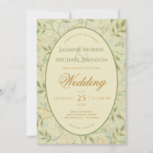 Convites Flores Florais Vintage Jasmine Morris Casamento