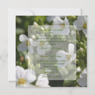 Convites flores frescas de jardim branco festa de casamento