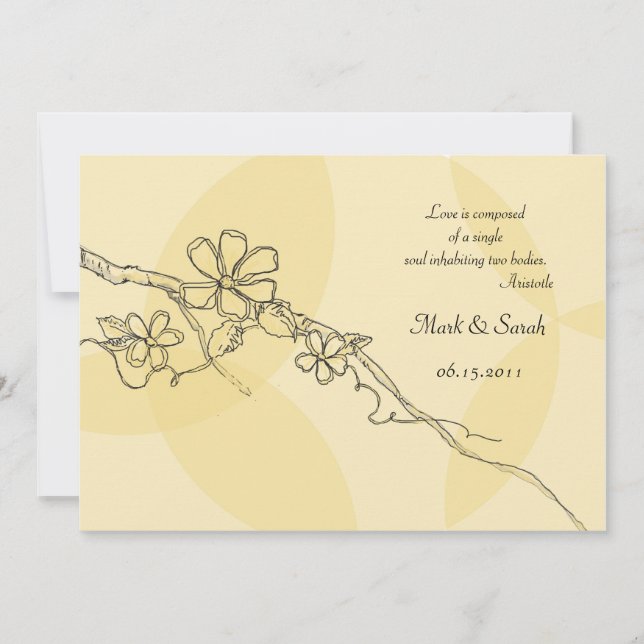 Convites Flores lunáticas que Wedding Iinvitation 2 (Frente)