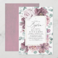 Flores Mauve Eucalipto deixa batismo legante