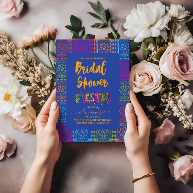 Convites Flores Mexicanas Fiesta Chá de panela (Criador carregado)