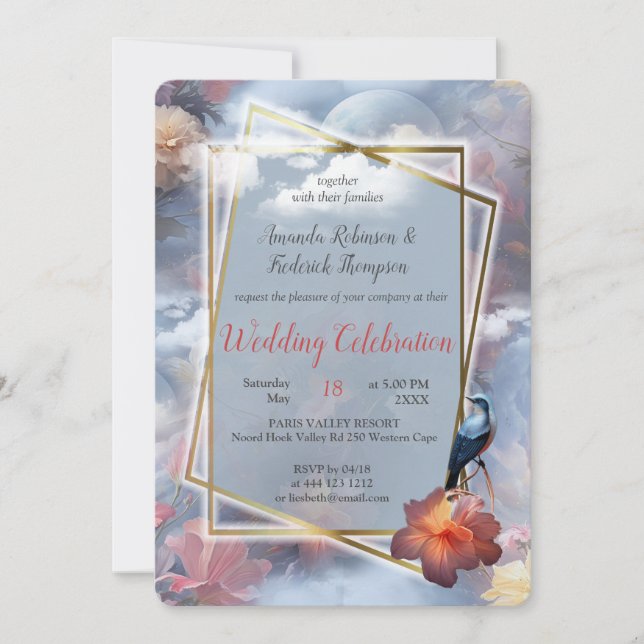 Convites Flores Místicas do Realm Supernatural (Frente)