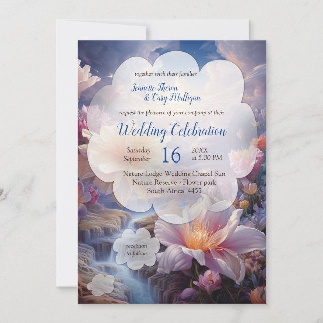 Convites Flores Místicas do Realm Supernatural (Frente)