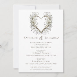 Convites Flores Modernas com Casamento Cardíaco