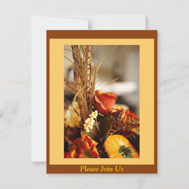 Convites Flores nas Cores do Outono - (Frente)