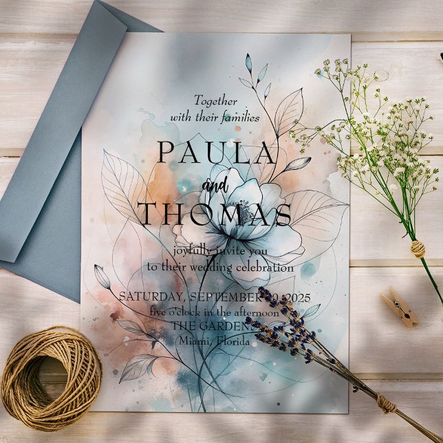 Convites Flores Nebulosas (Criador carregado)