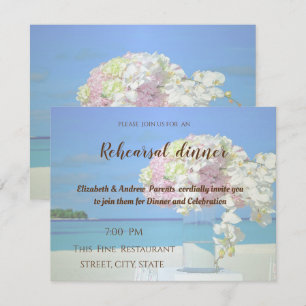 Convites Flores para Casamento na Praia Jantar de Ensaios