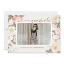 Flores Pastel Vintage Beige Foto Graduação
