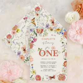 Convites Flores Prensadas de 1º Aniversário Está Fazendo Um