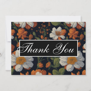 Convites Flores retro elegantes, brancas e sofisticadas, co