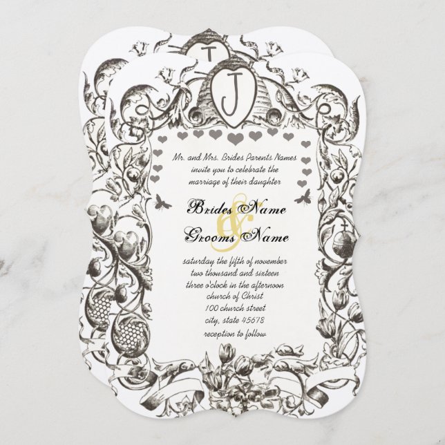 Convites Flores Roladas De Abelhas E Colmeias De Abelhas (Frente/Verso)