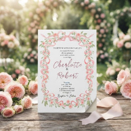 Convites Flores Românticas ao Redor do Casamento Botânico C