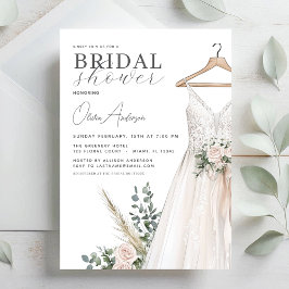 Convites Flores Rosa Boho e Chá de panela Verde