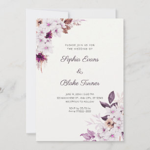 Convites Flores Rosa Branco Rústico Boho Casamento Branco