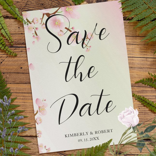 Convites Flores rosa de cereja florescem (Criador carregado)