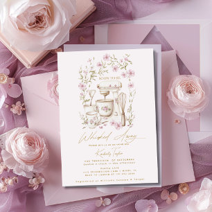 Convites Flores Rosa, Flores, Sussurrando Chá de panela