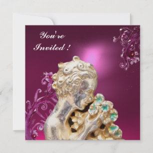 Convites Flores Rosa,Fuchsia Nadar Azul,Doce Festa 16