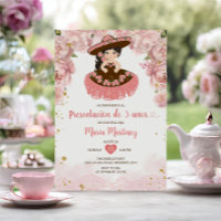 Flores Rosa, Garota Marrom Apresentação De Tres Añ